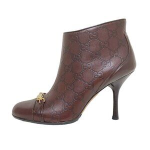 GUCCI Guccissima Dark Brown Leather - Women's Boots 164-051325